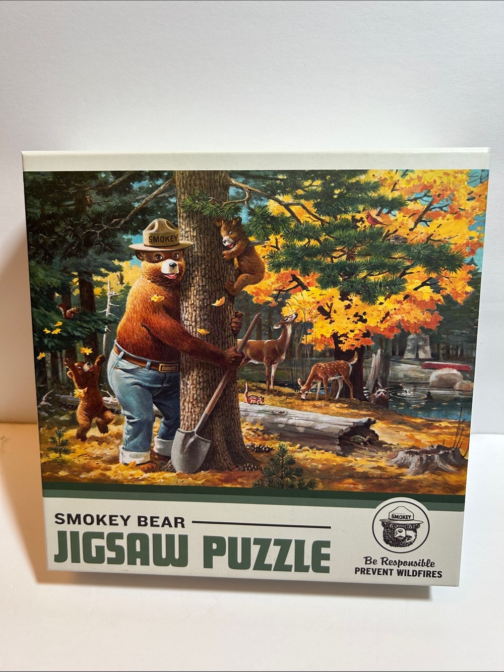 Smokey Bear Autumn Scene Jigsaw Puzzle - Smokey Bear COMPLETE